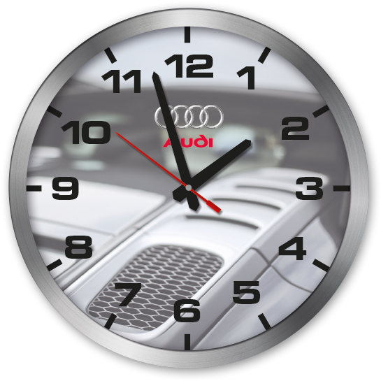 P300 Premium-wanduhr Audi Png - Wall Clock Clipart (600x600), Png Download