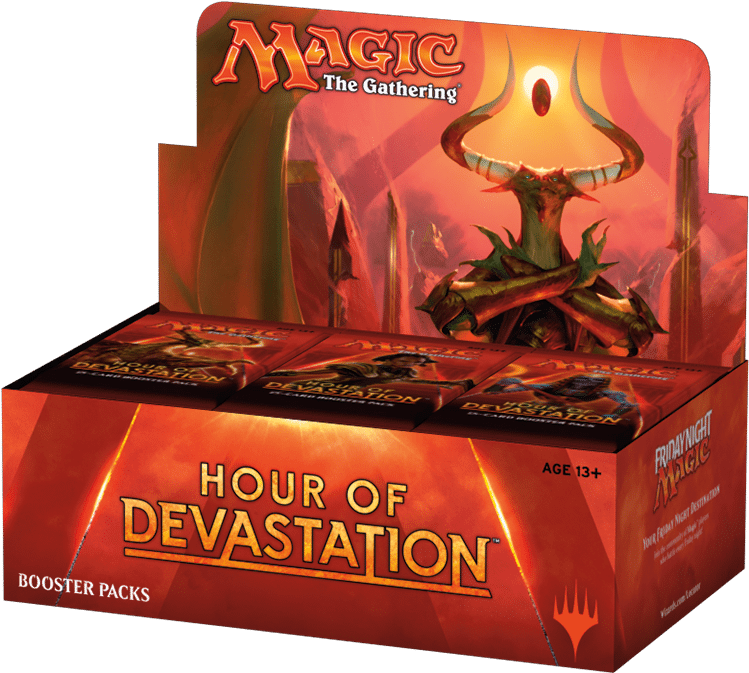 Magic Mtg - Hour Of Devastation Booster Box Clipart (844x804), Png Download