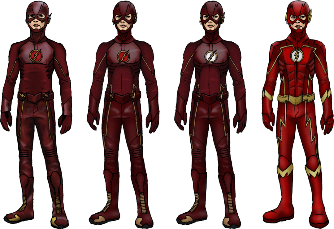 The Suits Cw - All Cw Flash Suits Clipart (1079x741), Png Download
