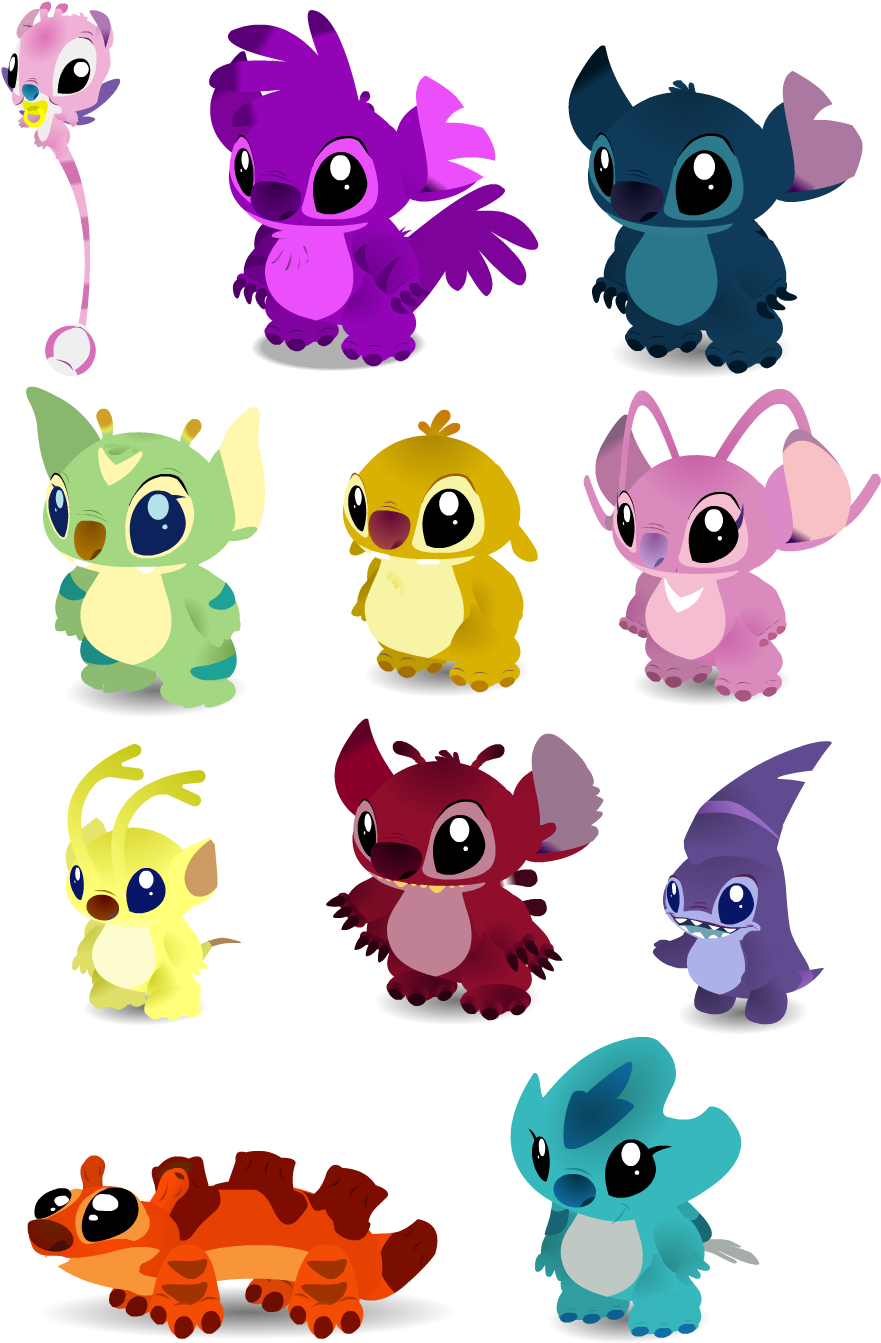 All Stitches Lilo And Stitch , Png Download - All The Stitches From Lilo And Stitch Clipart (881x1343), Png Download