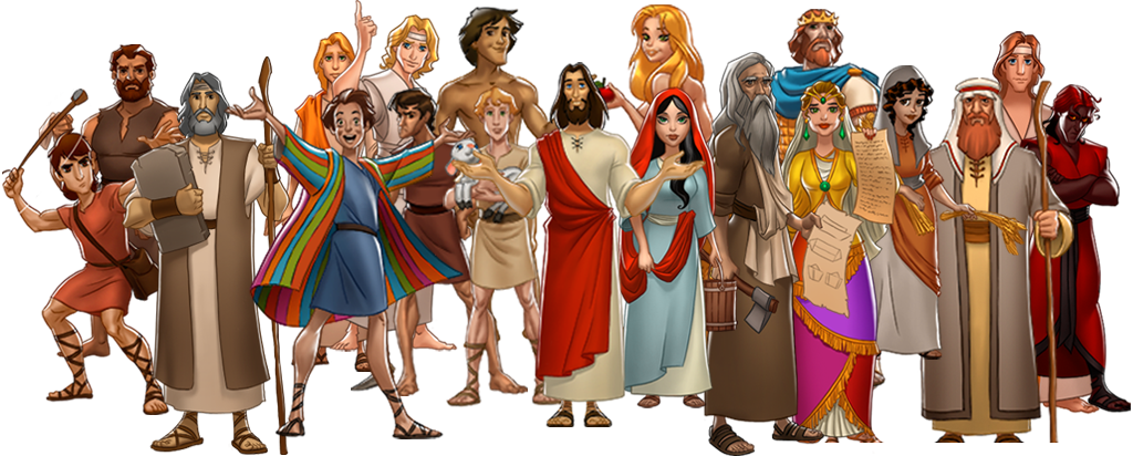 Bible Characters Png - Bible Characters Clipart (1024x412), Png Download