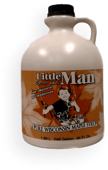 Half Gallon Little Man Syrup Jug - Little Man Syrup Llc Clipart (570x691), Png Download