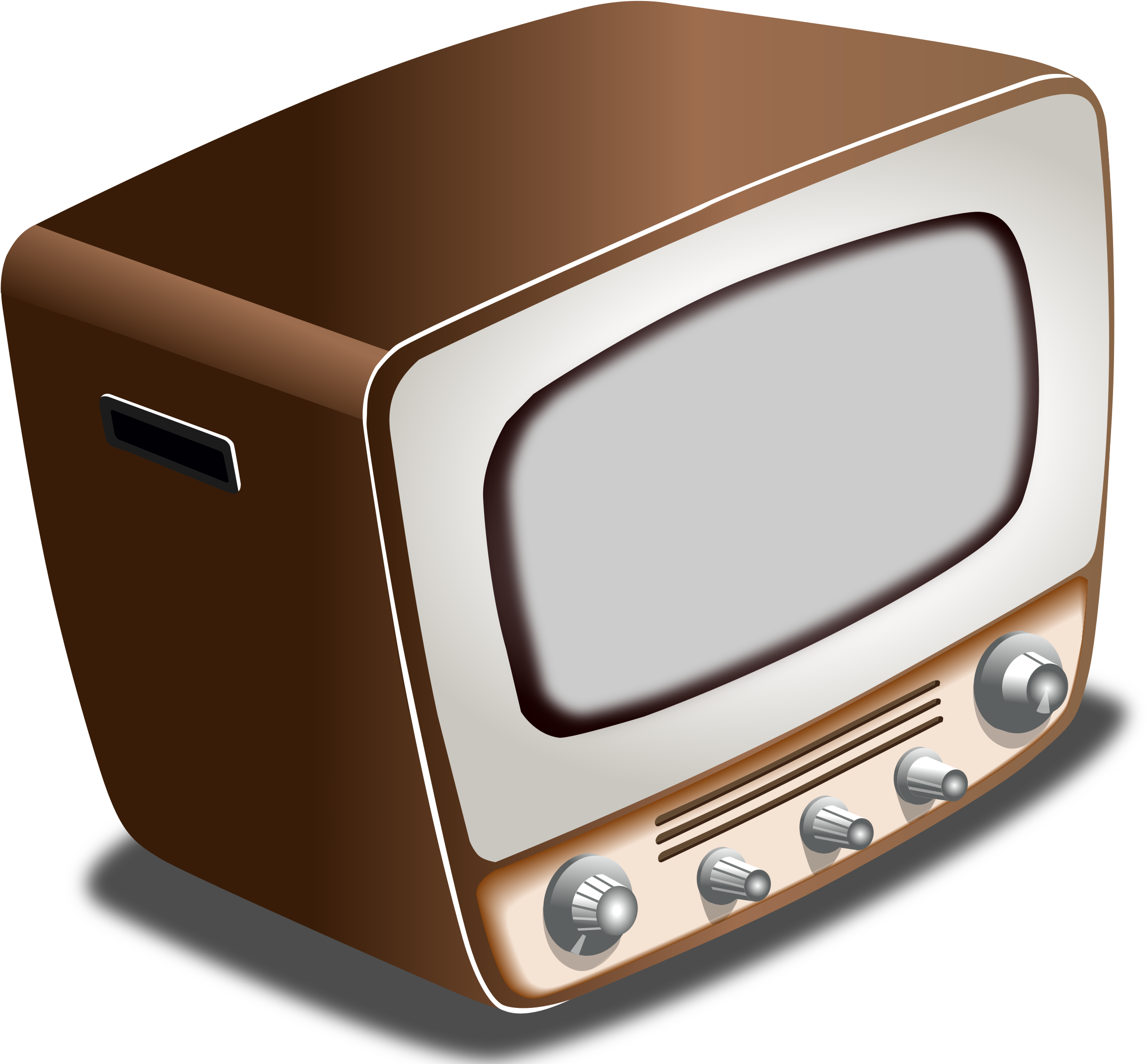 Television Clipart 1950s Tv - Crt Tv Clipart - Png Download (2400x2174), Png Download