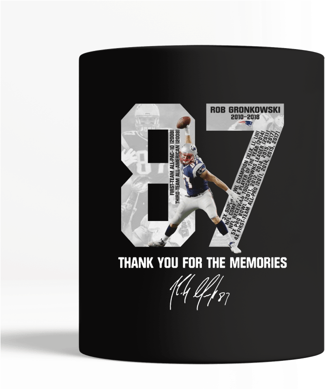 Rob Gronkowski Thank You For The Memories Clipart (800x800), Png Download