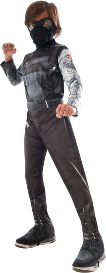 Child Winter Soldier Costume - Captain America Boys Dress Clipart (600x951), Png Download