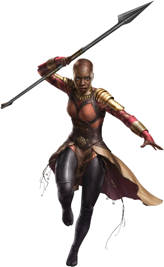 Avengers Infinity War Okoye , Png Download - Black Panther Character Okoye Clipart (645x1049), Png Download