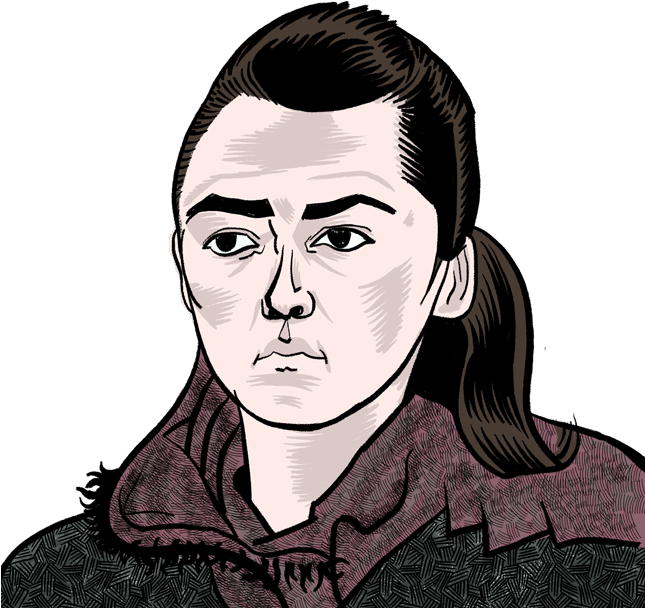 Arya Stark - Illustration Clipart (644x644), Png Download