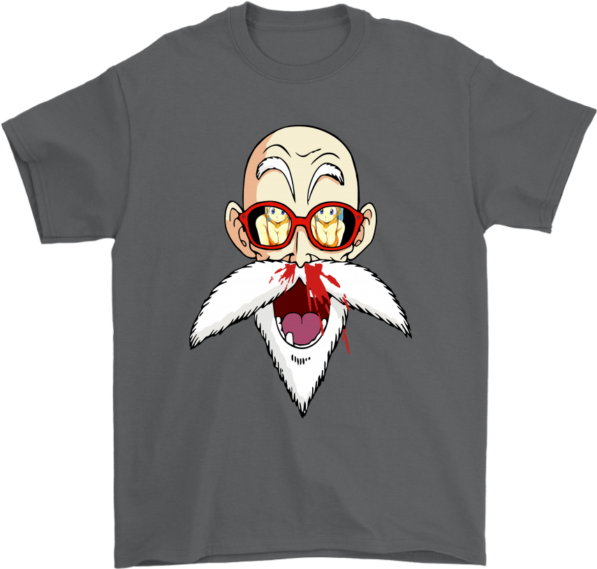 Perverted Master Roshi Nose Bleeding Dragon Ball Shirts - Master Roshi Bleeding Nose Clipart (1024x1024), Png Download