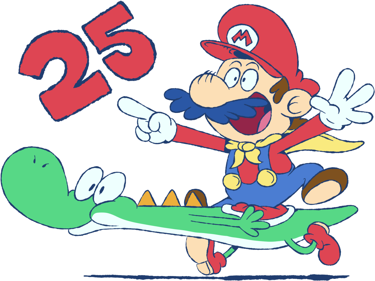 Happy 25th Anniversary To Super Mario World And The - Angelo Furfaro Mario Clipart (1280x984), Png Download