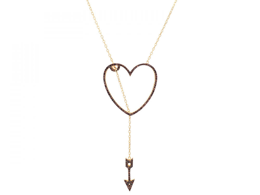 Gold Vermeil Elevator Pendant With A Large Heart And - Locket Clipart (1000x1000), Png Download