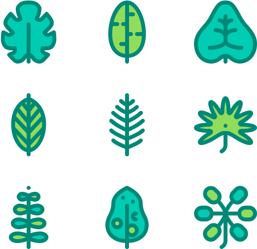 Tropical Leaves Clipart (600x564), Png Download