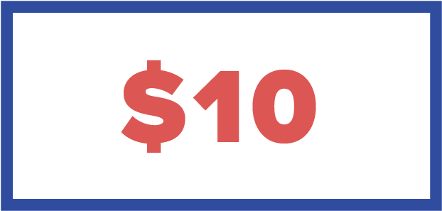 $10 Png Donation - Sign Clipart (626x626), Png Download