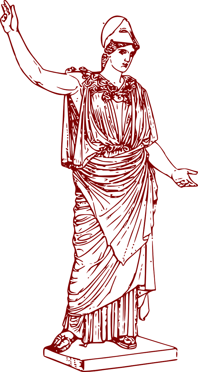 Goddess Greek Athena Statue Png Image - Athena Greek Goddess Of Wisdom Clipart (682x1280), Png Download