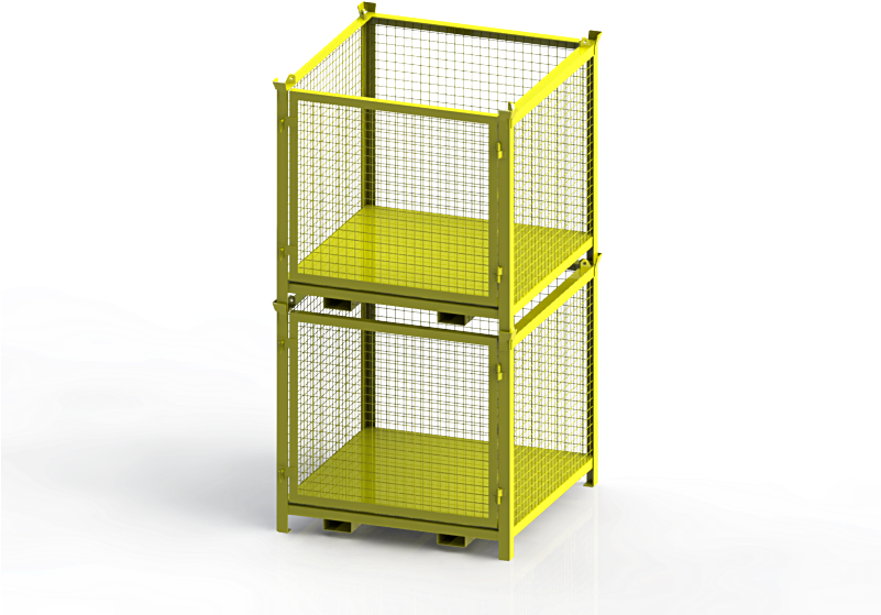 2t Stackable Pallet Cage - Mesh Clipart (801x559), Png Download
