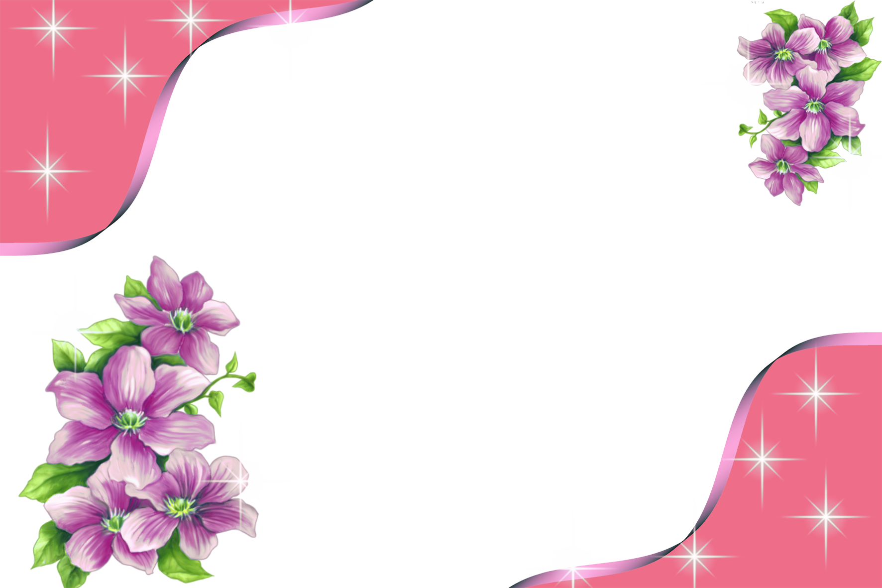 Свързано Изображение Flower Border Png, Floral Border, - Pink Flower Frames And Borders Png Clipart (1772x1181), Png Download