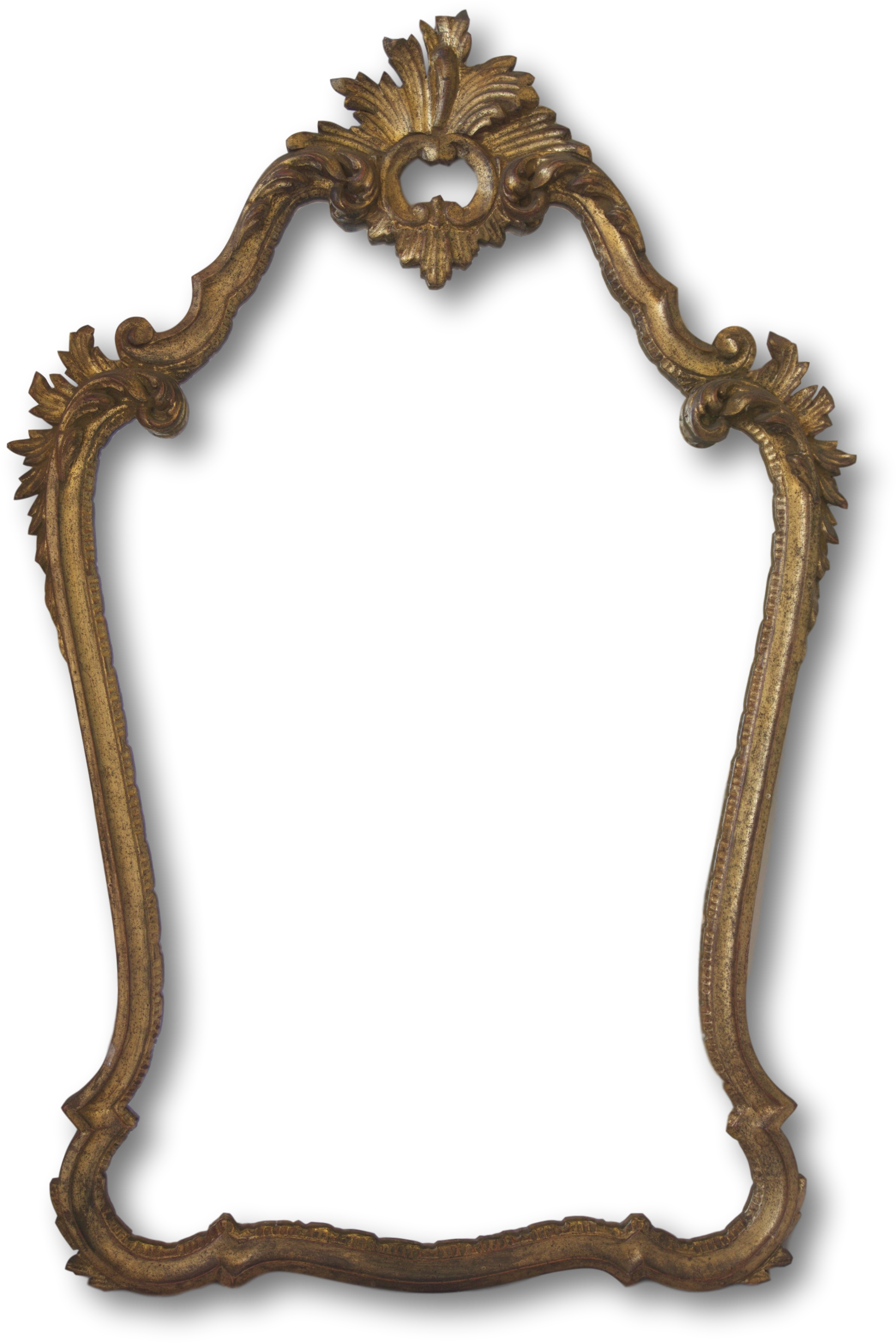 Vintage Italian Gold Hand Carved Mirror 43" Tall - Wood Clipart (2595x2595), Png Download