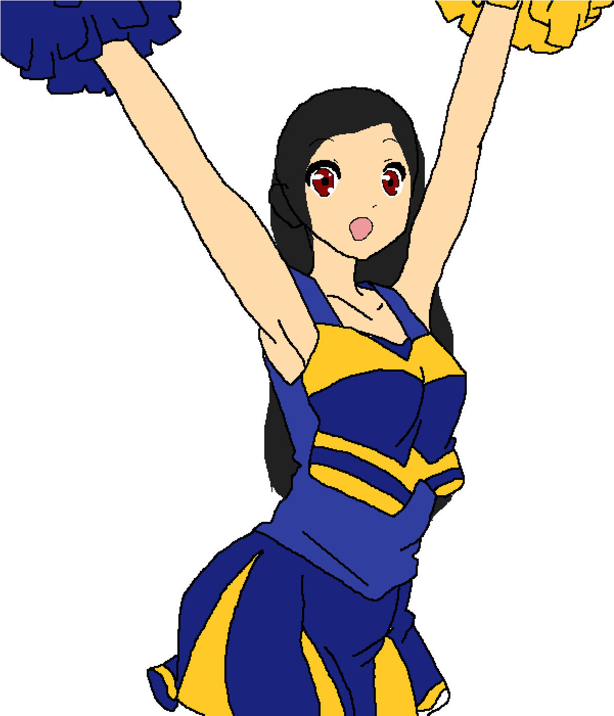 Veronica As A Cheerleader - Cartoon Clipart (1400x1400), Png Download
