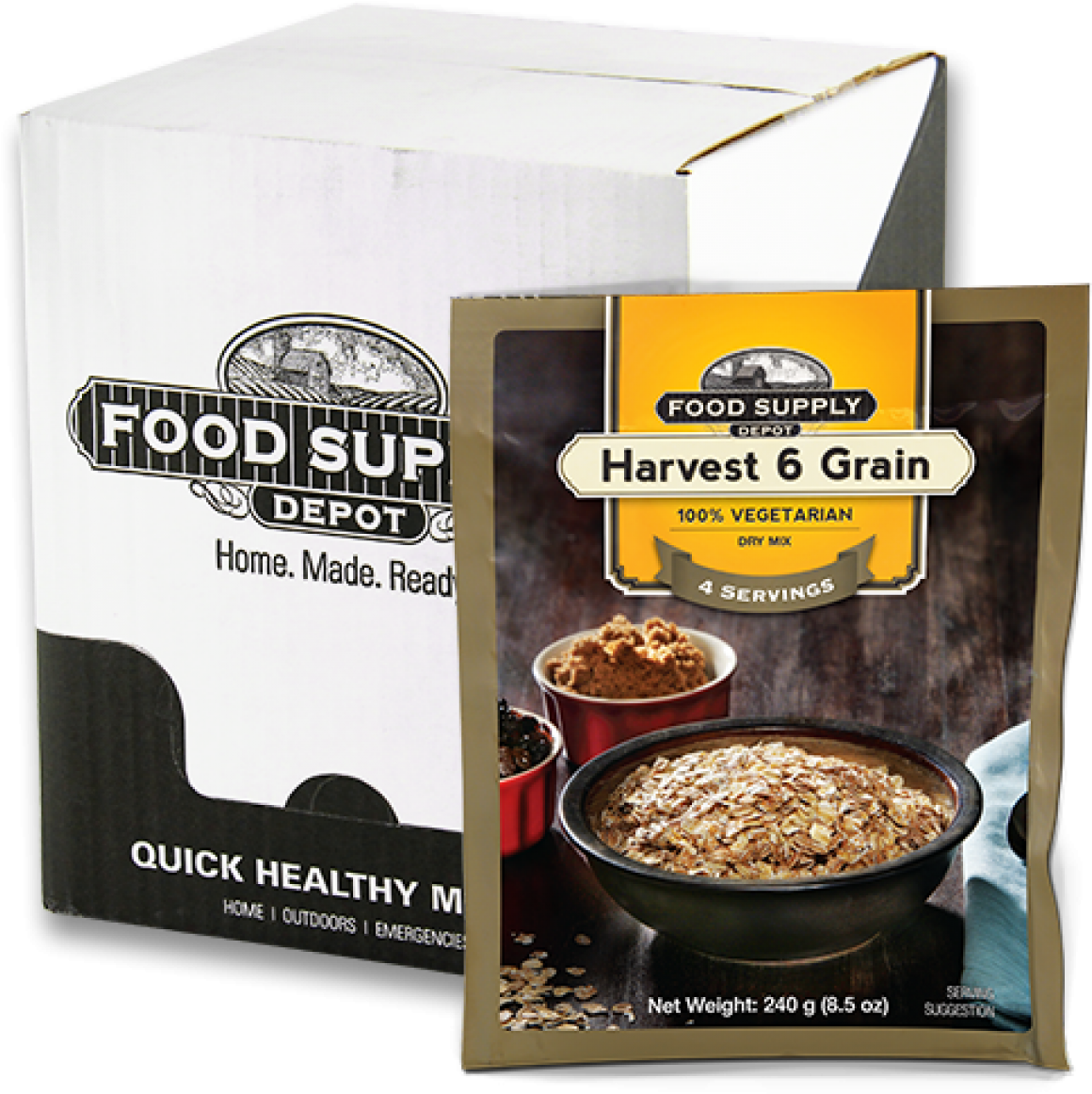 Harvest 6 Grain Multigrain Cereal Box - Breakfast Cereal Clipart (1160x1162), Png Download