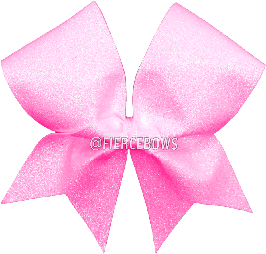 Light Pink Glitter Cheer Bow Fierce Bows - Craft Clipart (1000x1000), Png Download