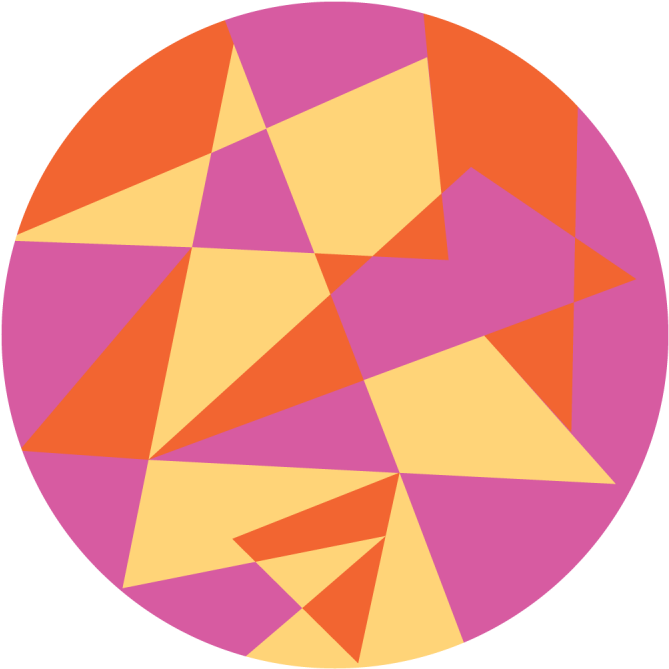 Pink Triangle Medley - Circle Clipart (800x800), Png Download