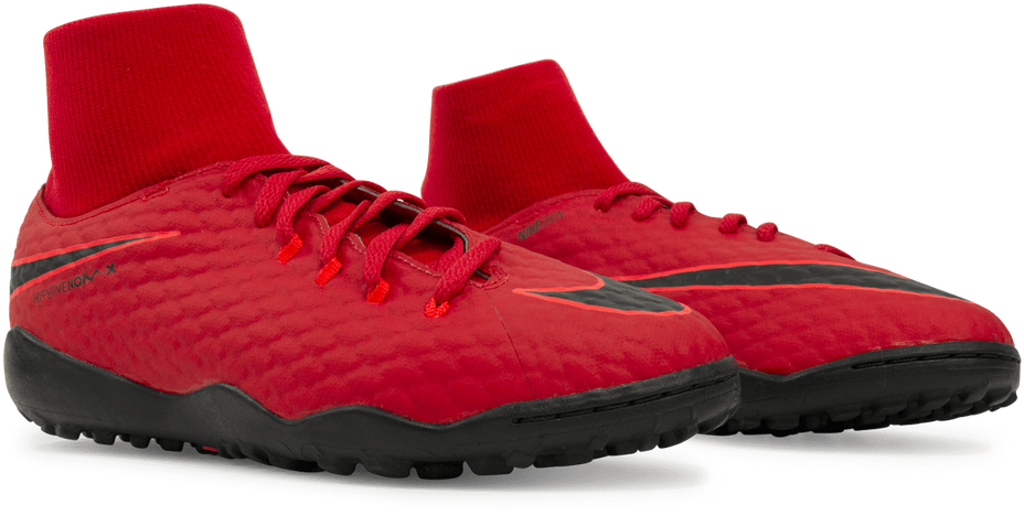 Nike Kids Hypervenomx Phelon 3 Df Turf Soccer Shoes - Running Shoe Clipart (928x467), Png Download