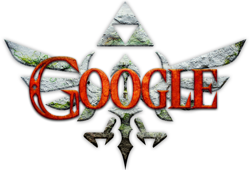 Legend Of Zelda Google Doodle Clipart (1024x569), Png Download
