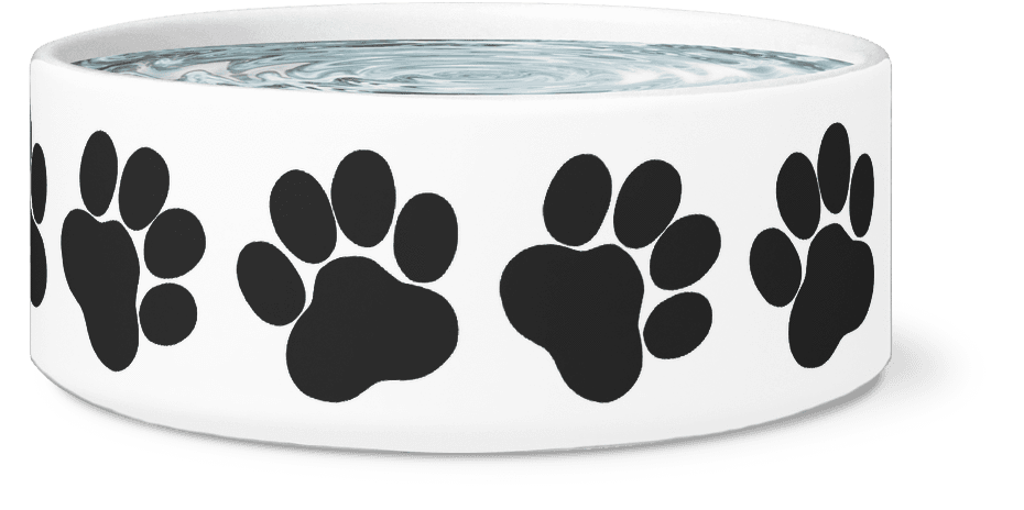 Robustcreative-paw Paw Funny Ceramic Dog Bowl / Plate - Black Paw Clipart (1024x1024), Png Download