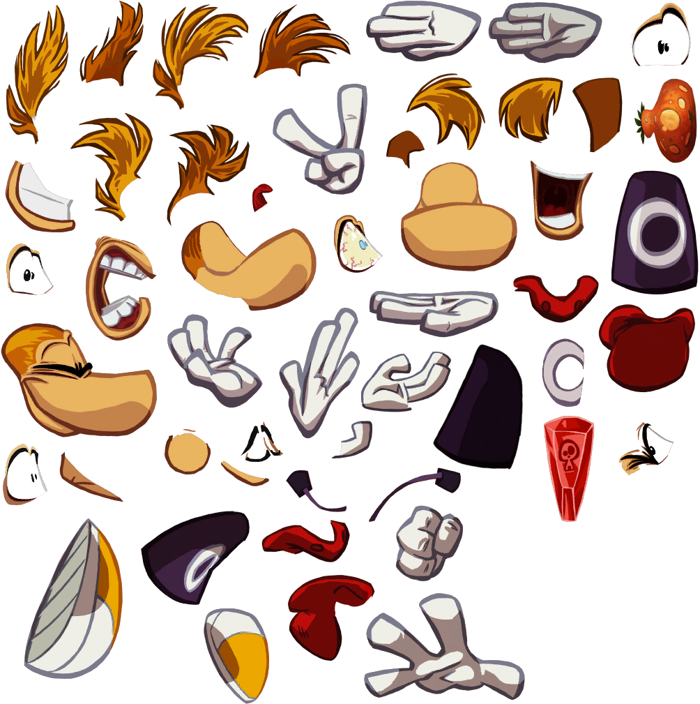 Rayman Origins Nintendo Wii Games Torrents - Rayman Legends Vs Origins Sprites Clipart (1024x1024), Png Download