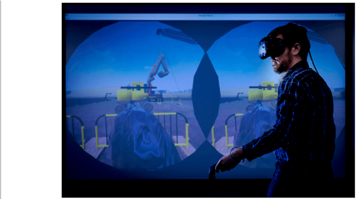 Test Bed Environment For Virtual Reality In A Construction - Segurança De Trabalho Tecnologia Clipart (850x411), Png Download