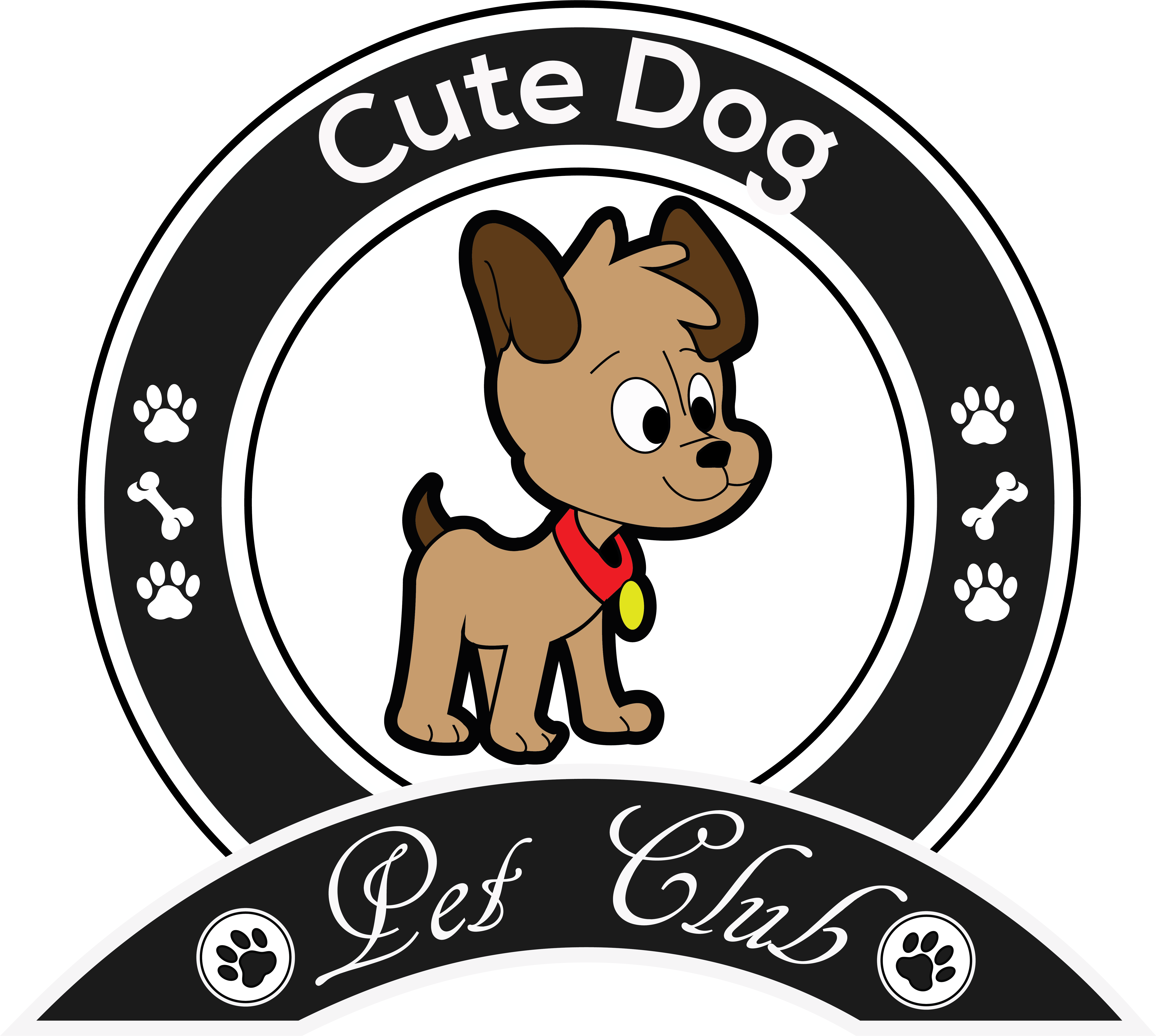 Cute Dog Sitting And Standing3 - Clip Art - Png Download (6341x5704), Png Download