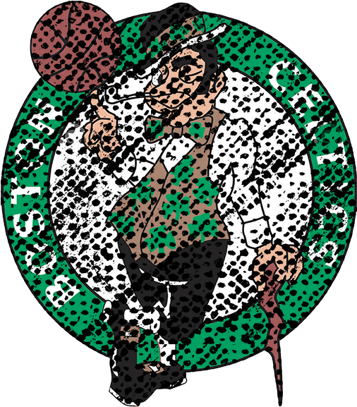 Boston Celtics 1995-present Primary Logo Distressed - Boston Celtics Fatheads Clipart (822x1086), Png Download