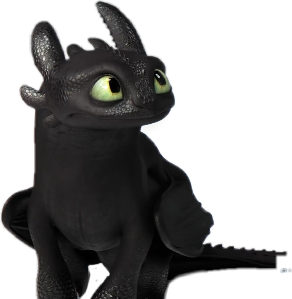 Toothless Sticker - Train Your Dragon Toothless Clipart (1024x1047), Png Download