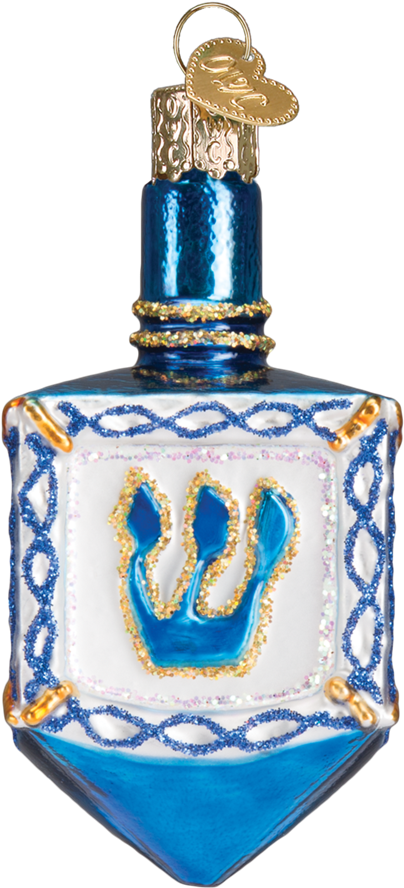 Glass Hanukkah Ornaments - Glass Bottle Clipart (1000x1000), Png Download