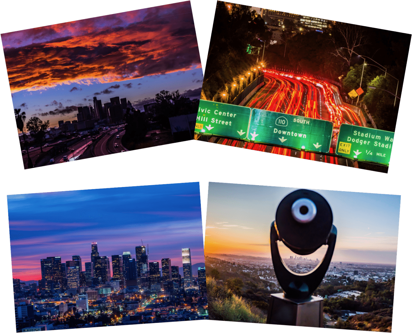 Los Angeles 102 Notecards - Collage Clipart (1440x1440), Png Download