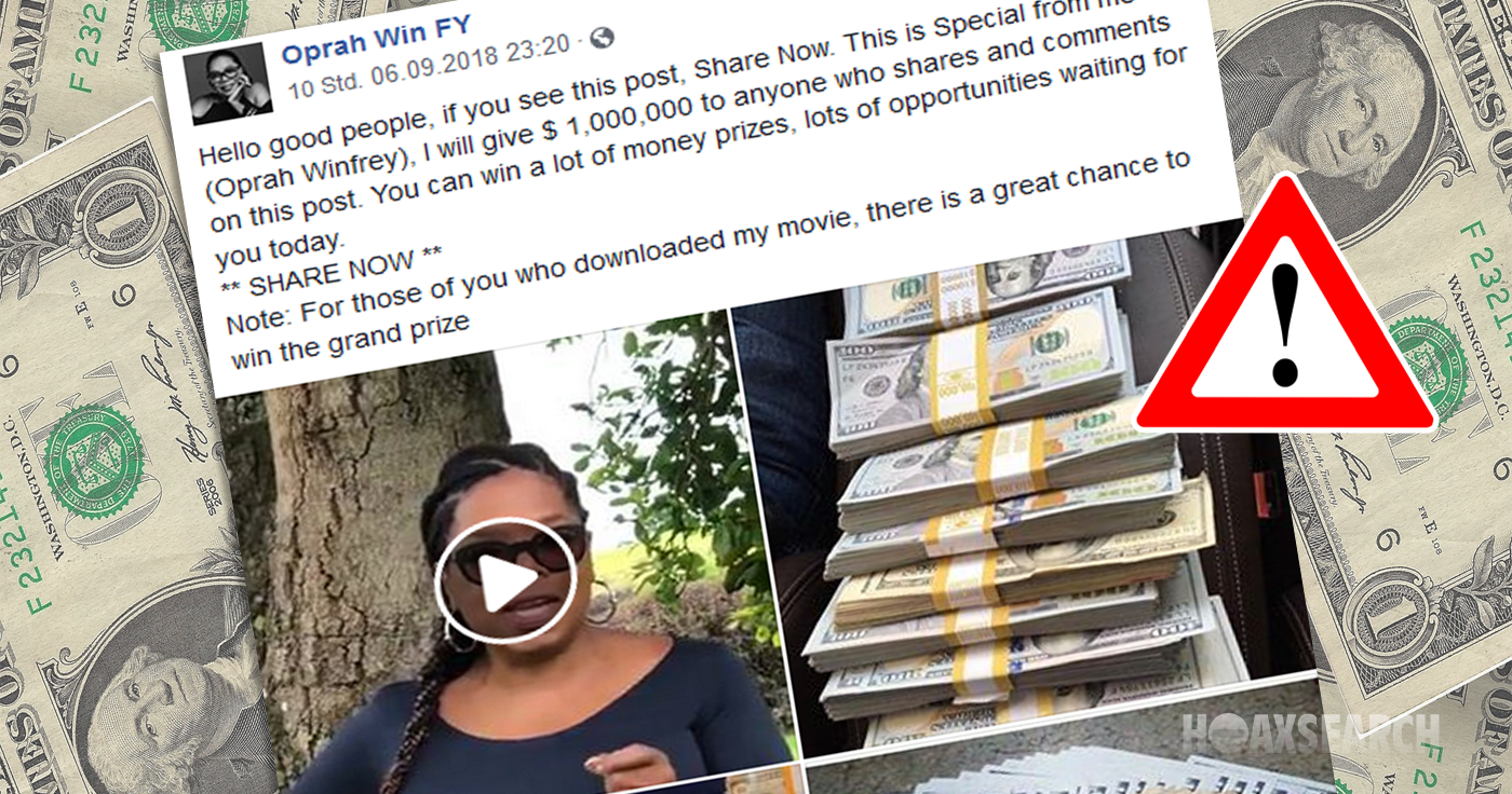 Watch Out For This Fake Oprah Account On Facebook - Dollar Bill Clipart (1400x736), Png Download