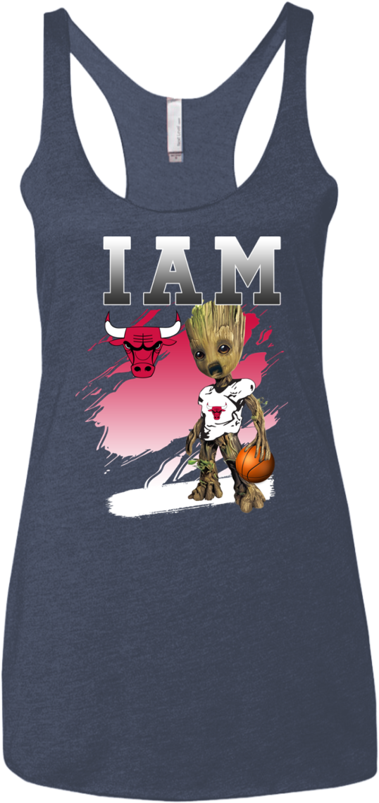Chicago Bulls Groot I Am T-shirts Guardians Of The - Triblend Clipart (1155x1155), Png Download