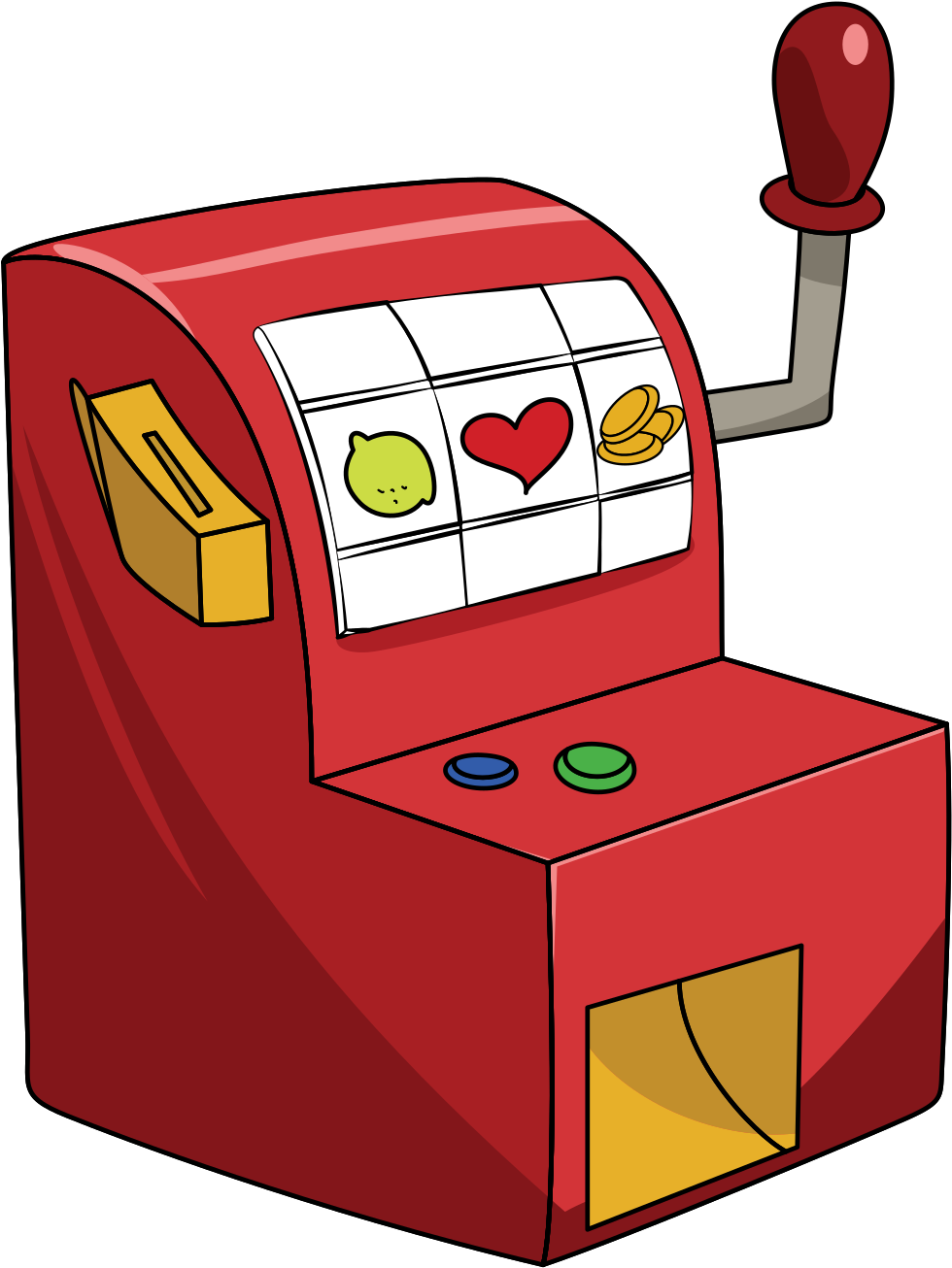 Slot Machine Clipart - スロット マシン 画像 フリー - Png Download (2000x1413), Png Download