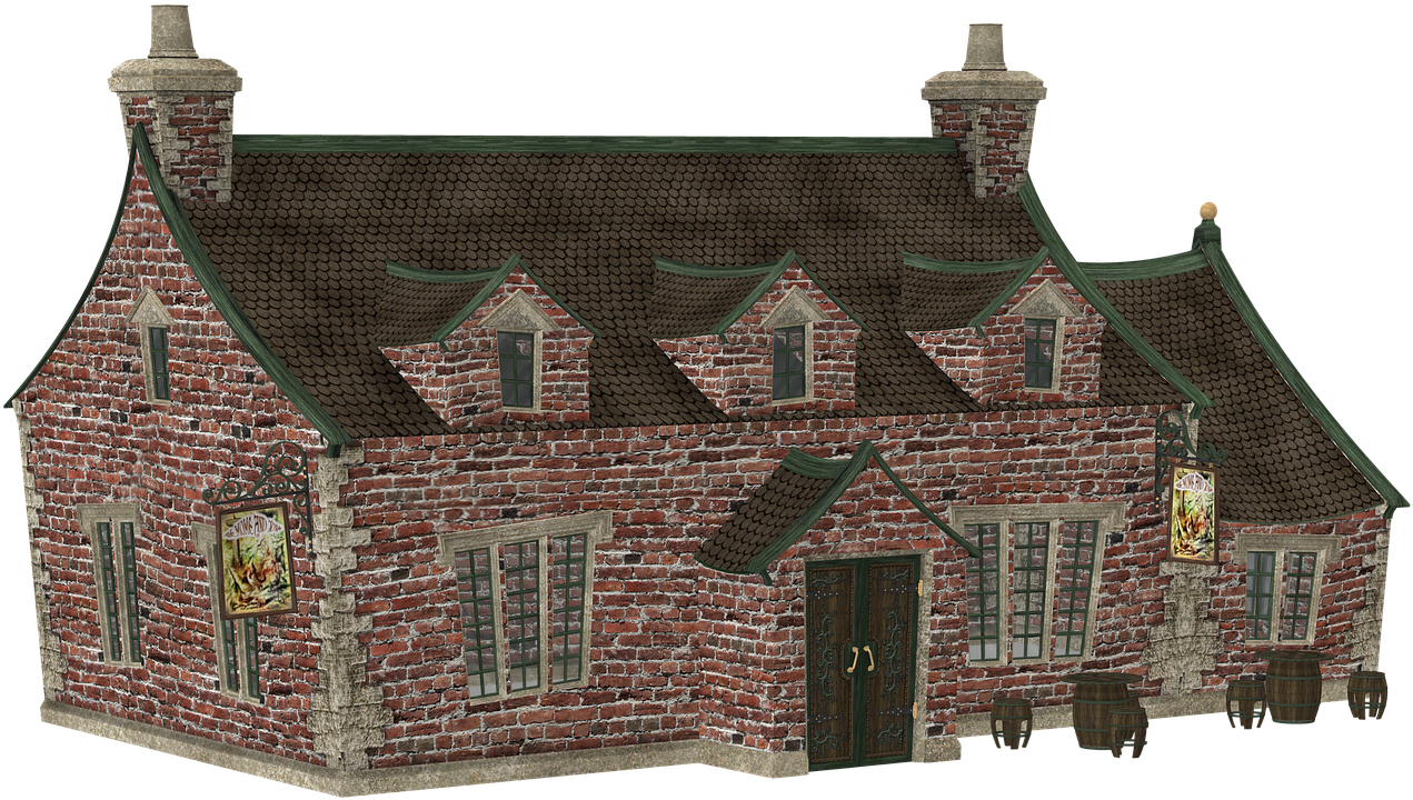 Brick House Transparent Background Clipart (640x533), Png Download