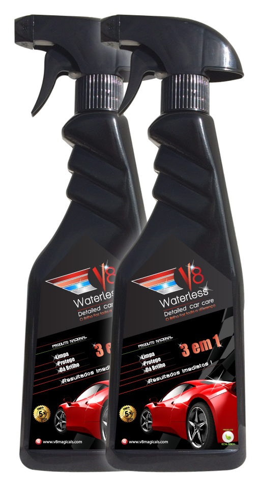 V8 Waterless Car Wash Pack - Productos De Limpieza De Carro Clipart (1000x1000), Png Download