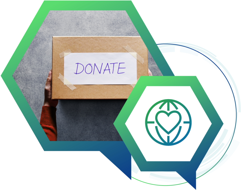 Social Impact Icon And Donate Caption In Noiz Logo - Emblem Clipart (1024x909), Png Download