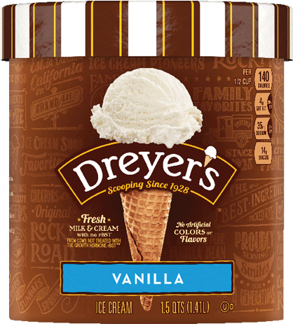 Food & Cooking - Edy's Vanilla Ice Cream Clipart (576x576), Png Download