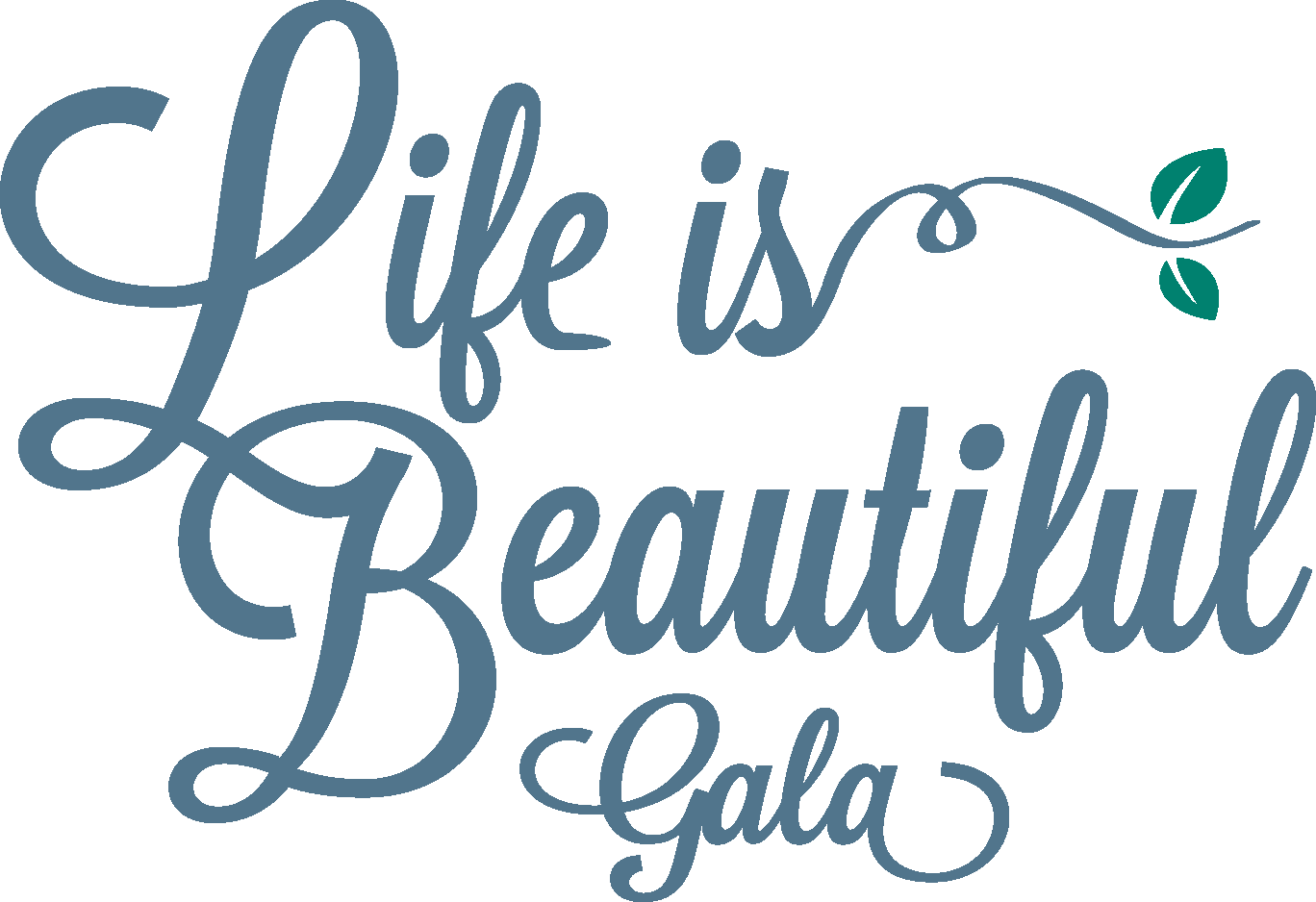 Lifeisbeautiful Logo2016 Blue5405 - Calligraphy Clipart (1368x938), Png Download