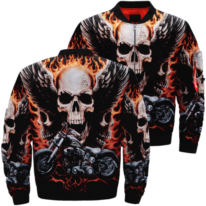 Com Motorcycle Ghost Rider Skull Over Print Jacket - Diamond Painting Skull Clipart (700x700), Png Download