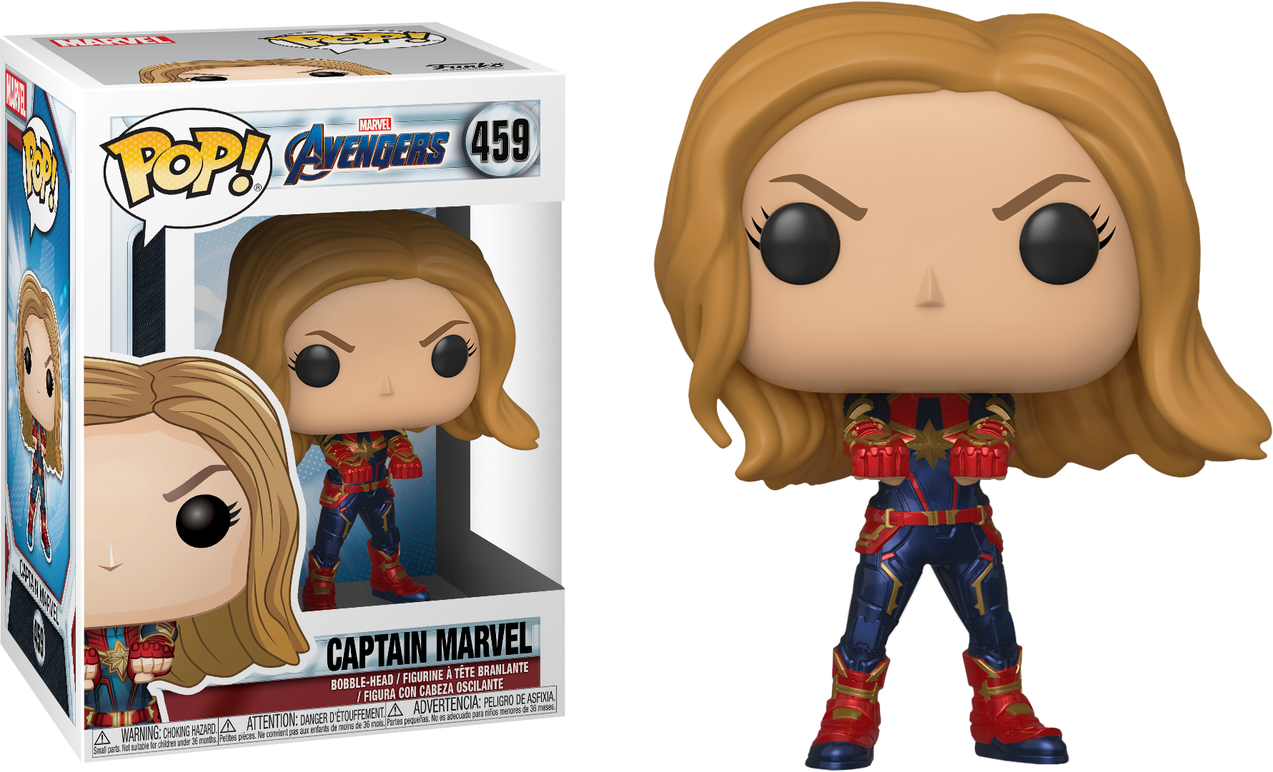 Funko Pop Vinyl - Funko Pop Avengers Endgame Captain Marvel Clipart (1280x777), Png Download