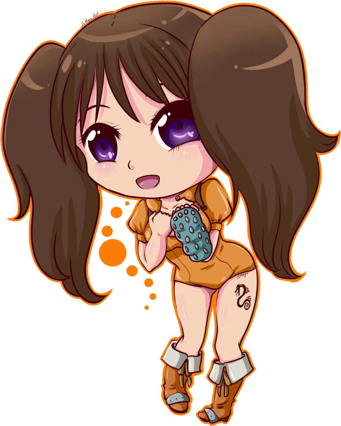 Ban Drawing Diane - Diane Seven Deadly Sins Chibi Clipart (1280x1600), Png Download