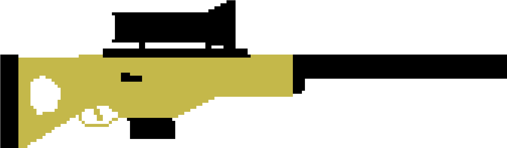 Bolt Sniper/ Fortnite - Fortnite Gun Pixel Art Clipart (1681x491), Png Download