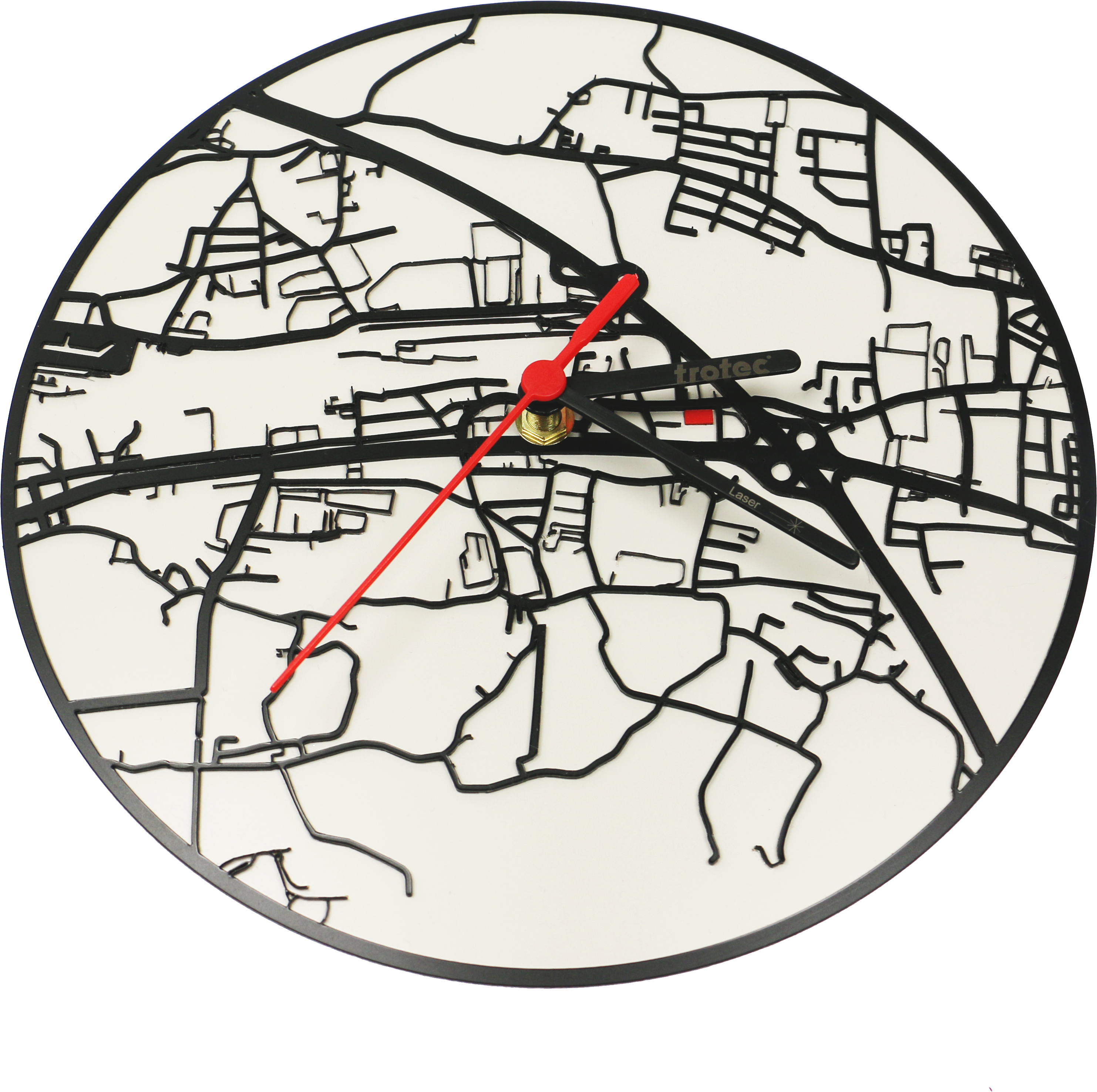 Laser Cut Wall Clock - Circle Clipart (5472x3648), Png Download