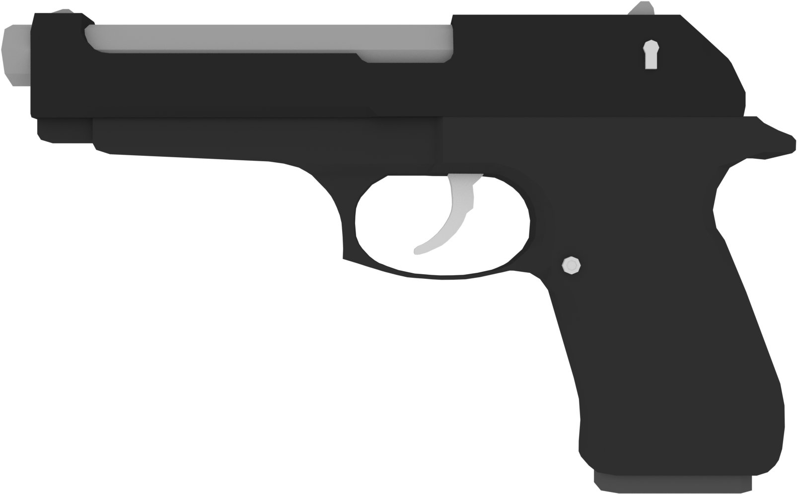 Low Poly Gun Png Clipart (1920x1080), Png Download