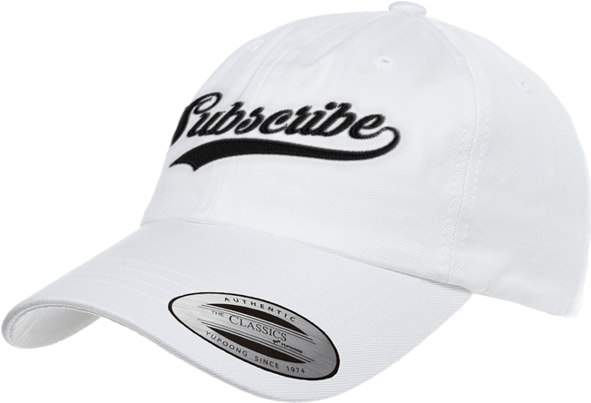 Callmecarson "subscribe" Dad Hat Hat - All Star Converse Caps Price Clipart (650x650), Png Download