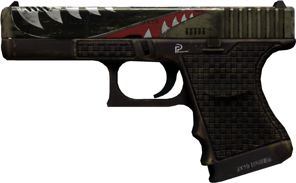 Glock-18 - Warhawk - Best Black Csgo Skins Clipart (1280x829), Png Download